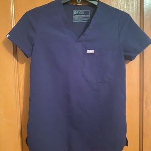 FIGS Navy Blue Catarina One Pocket Scrub Top